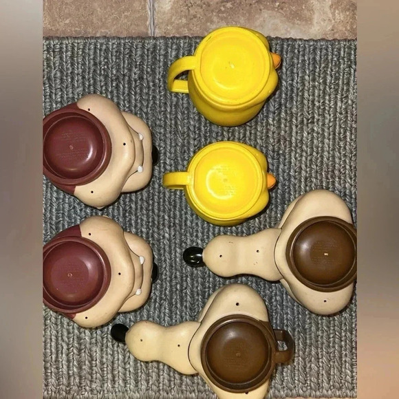 9 count Vintage Looney Tunes Warner Brothers Character Drinking Cups Mugs 3D - Picture 10 of 12